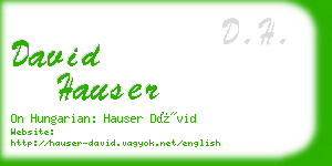 david hauser business card